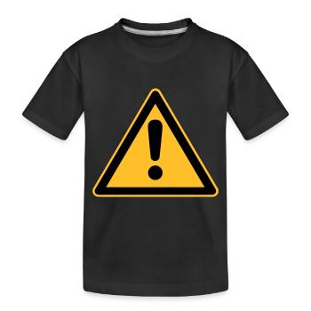 Safety-Sign Warning - Kinder Premium Bio T-Shirt - Schwarz - Vorne