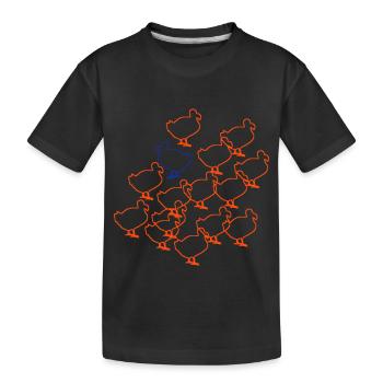 Vogel Dodo - Kinder Premium Bio T-Shirt - Schwarz - Vorne