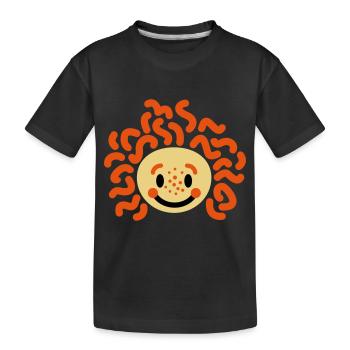 Child with freckles - Kids' Premium Organic T-Shirt - black - Front