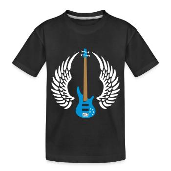 bass_guitar_072011_a_3c - Kinder Premium Bio T-Shirt - Schwarz - Vorne