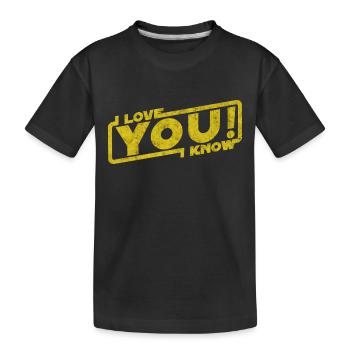 je t'aime que je connais - cadeau citation de film - T-shirt bio Premium Enfant - noir - Devant