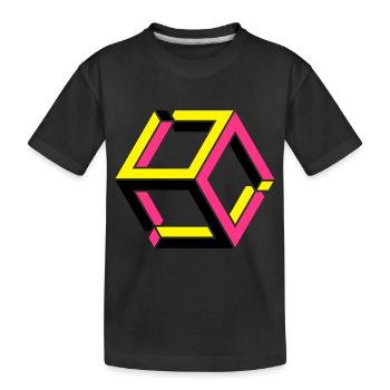 Impossible Figures 81B - Kids' Premium Organic T-Shirt - black - Front