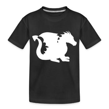 petit dragon - T-shirt bio Premium Enfant - noir - Devant