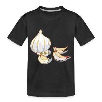 Knoblauch - Kinder Premium Bio T-Shirt - Schwarz - Vorne