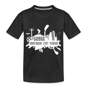 Exploring Lost Places White - Kinder Premium Bio T-Shirt - Schwarz - Vorne