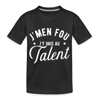 Au talent cadeau - T-shirt bio Premium Enfant - noir - Devant