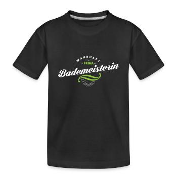 Bademeisterin Beruf Job Geschenk Geschenkidee - Kinder Premium Bio T-Shirt - Schwarz - Vorne