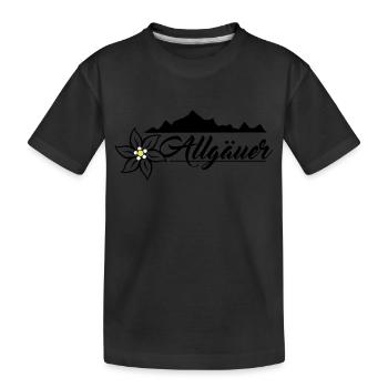 Allgäuer Design - Kinder Premium Bio T-Shirt - Schwarz - Vorne