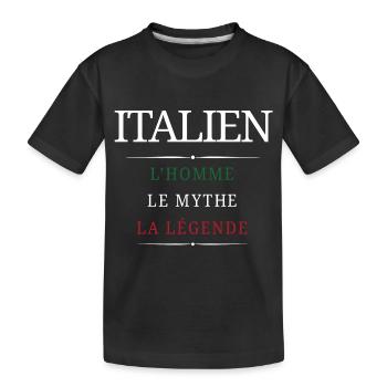 Italien Homme Mythe - T-shirt bio Premium Enfant - noir - Devant