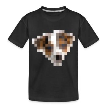 Jack Russell Terrier - 16x16 pixels - vue depuis - T-shirt bio Premium Enfant - noir - Devant