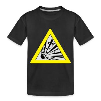 Trafic signe explosion - T-shirt bio Premium Enfant - noir - Devant