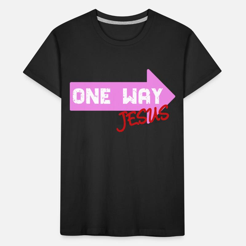 One Way Jesus lettrage comme une idée de cadeau cool T-shirt bio Premium Enfant
