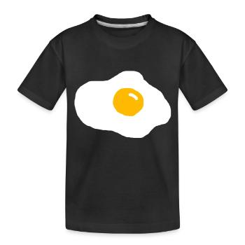 Œufs au plat - T-shirt bio Premium Enfant - noir - Devant