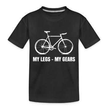 MES JAMBES MES ENGINS - T-shirt bio Premium Enfant - noir - Devant