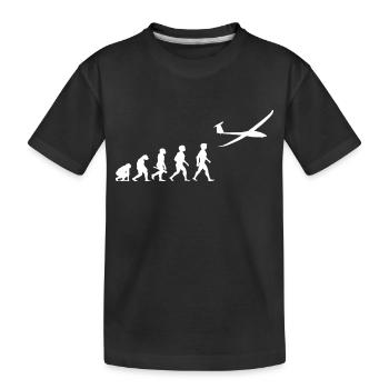 Planeur de planeur Evolution - T-shirt bio Premium Enfant - noir - Devant