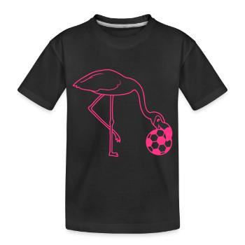 football club jouer balle kicker rire bouche au - T-shirt bio Premium Enfant - noir - Devant