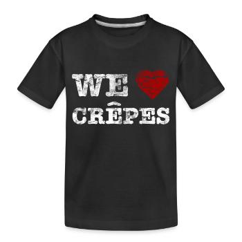 "Nous aimons crêpes" light millésime - T-shirt bio Premium Enfant - noir - Devant