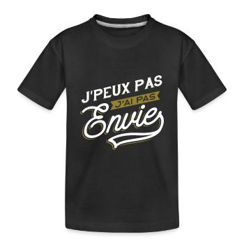 J'ai pas envie humour - T-shirt bio Premium Enfant - noir - Devant