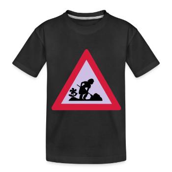baustelle - Kinder Premium Bio T-Shirt - Schwarz - Vorne