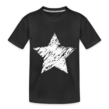 White Star - Kinder Premium Bio T-Shirt - Schwarz - Vorne