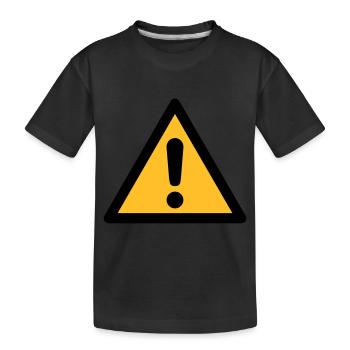 Symbole de danger - Danger général (2 couleurs) - T-shirt bio Premium Enfant - noir - Devant
