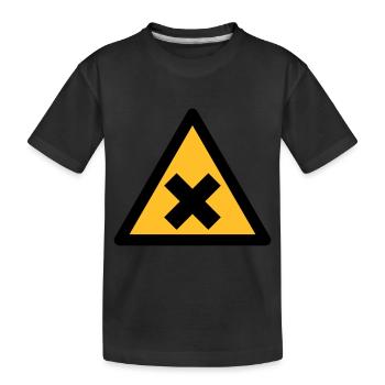 Symbole de danger - des substances nocives (2 - T-shirt bio Premium Enfant - noir - Devant