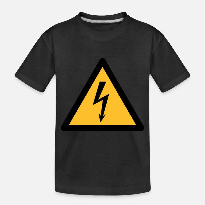 Symbole de danger - High Voltage (2 couleurs) - T-shirt bio Premium Enfant - noir