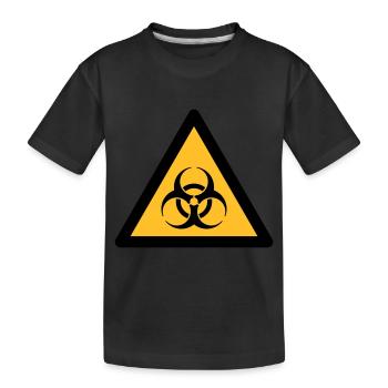 Gefahrensymbol - Biohazard (2-farbig) - Kinder Premium Bio T-Shirt - Schwarz - Vorne