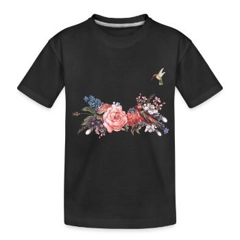 fleur - T-shirt bio Premium Enfant - noir - Devant