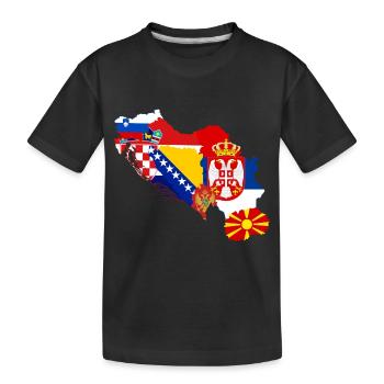 EX Jugoslavija SFRJ - Yugoslavia - Kinder Premium Bio T-Shirt - Schwarz - Vorne