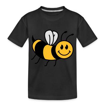 Niedliche Süße Kleine Biene - Kinder Premium Bio T-Shirt - Schwarz - Vorne