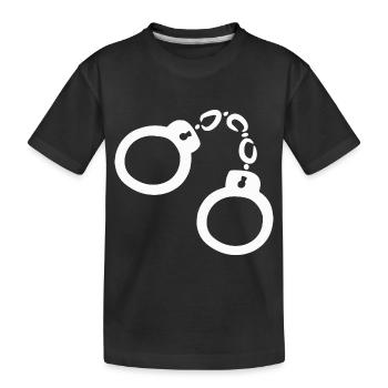 Menottes illustration vectorielle blanc - T-shirt bio Premium Enfant - noir - Devant
