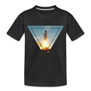 Space Shuttle - Kinder Premium Bio T-Shirt - Schwarz - Vorne