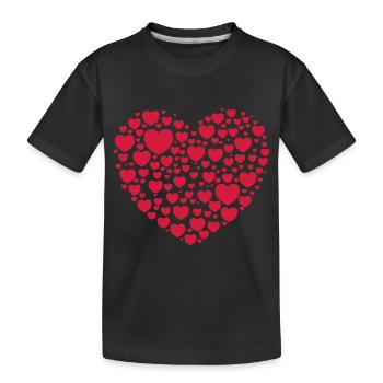 Herz aus Herzen - Kinder Premium Bio T-Shirt - Schwarz - Vorne
