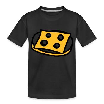 Käsebrot - V2 - Kinder Premium Bio T-Shirt - Schwarz - Vorne