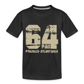France Aquitaine Pyrénées Atlantiques 64 Pau - T-shirt bio Premium Enfant - noir - Devant