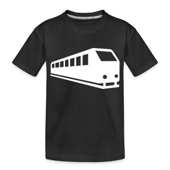 Train - Kids' Premium Organic T-Shirt - black - Front