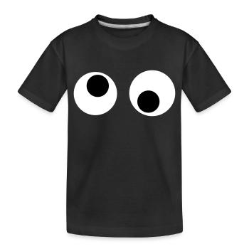 eyes - Kids' Premium Organic T-Shirt - black - Front
