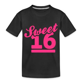 sweet 16 - Kinder Premium Bio T-Shirt - Schwarz - Vorne