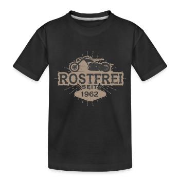Motorrad bike geburtstag geboren ride 1962 - Kinder Premium Bio T-Shirt - Schwarz - Vorne