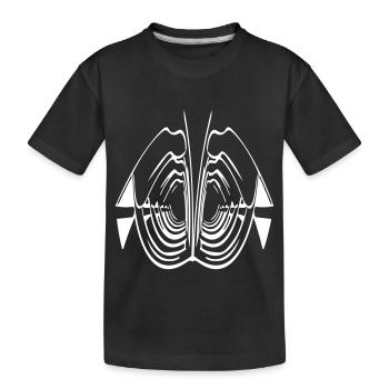 Art abstrait de côtes - T-shirt bio Premium Enfant - noir - Devant