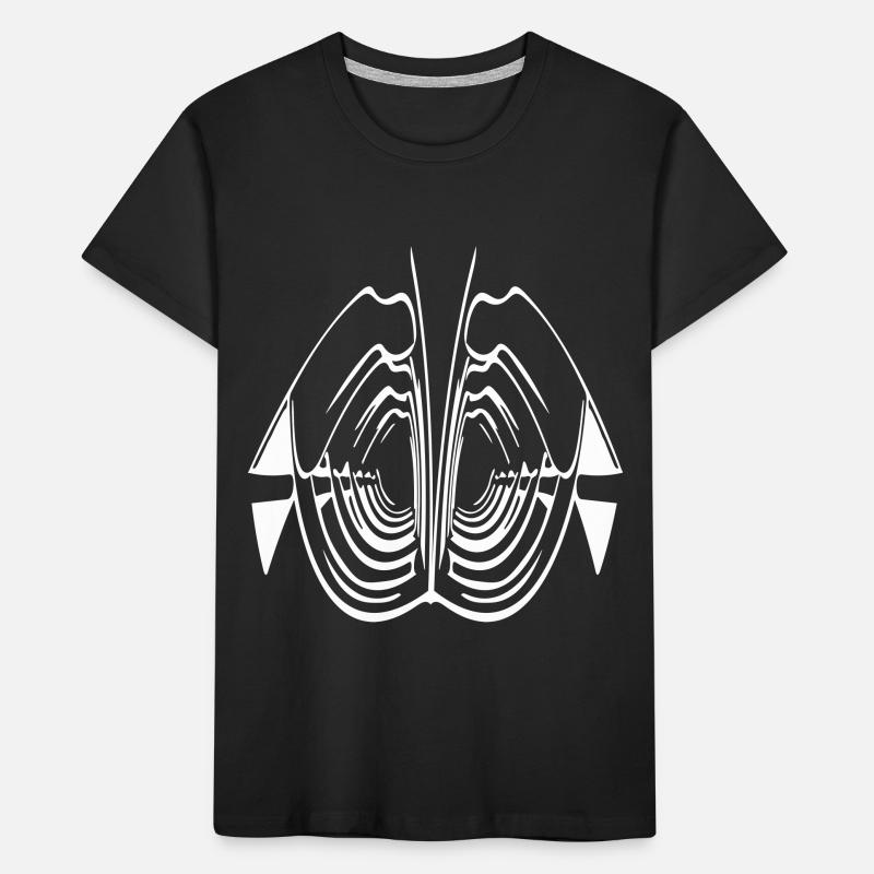 Abstrakte Rippen Kunst Kinder Premium Bio T-Shirt
