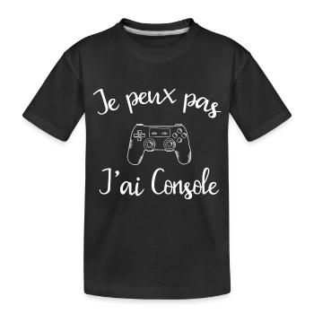 Je Peux Pas J'ai Console - T-shirt bio Premium Enfant - noir - Devant