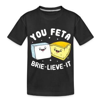 Fromage Feta fromage - T-shirt bio Premium Enfant - noir - Devant