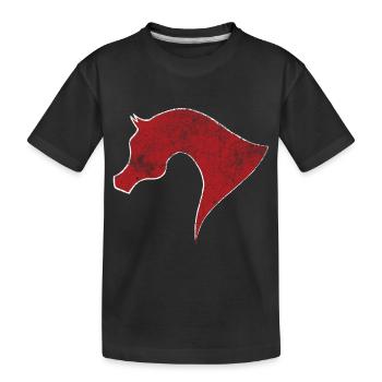 arabic horse - Kids' Premium Organic T-Shirt - black - Front