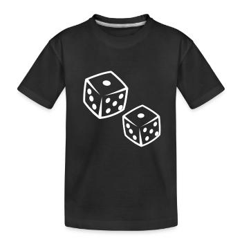 Dice Game - Kids' Premium Organic T-Shirt - black - Front