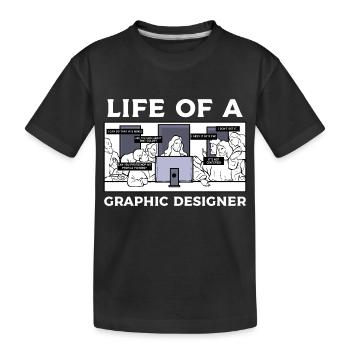 Graphic Designer Graphic Designer Artist - Kids' Premium Organic T-Shirt - black - Front