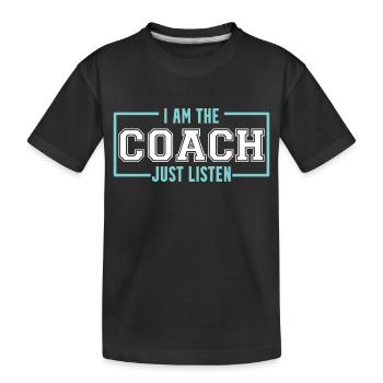 Trainer Shirt - Kinder Premium Bio T-Shirt - Schwarz - Vorne