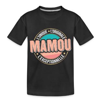 Femme Mamou Cadeau Grand mère original mamie - T-shirt bio Premium Enfant - noir - Devant