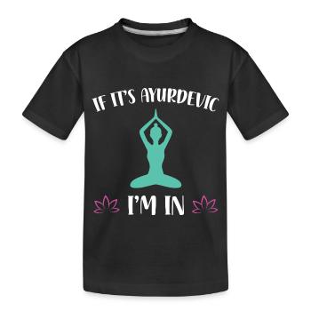 | cadeau Ayurveda Massage spirituel Ayurweda - T-shirt bio Premium Enfant - noir - Devant